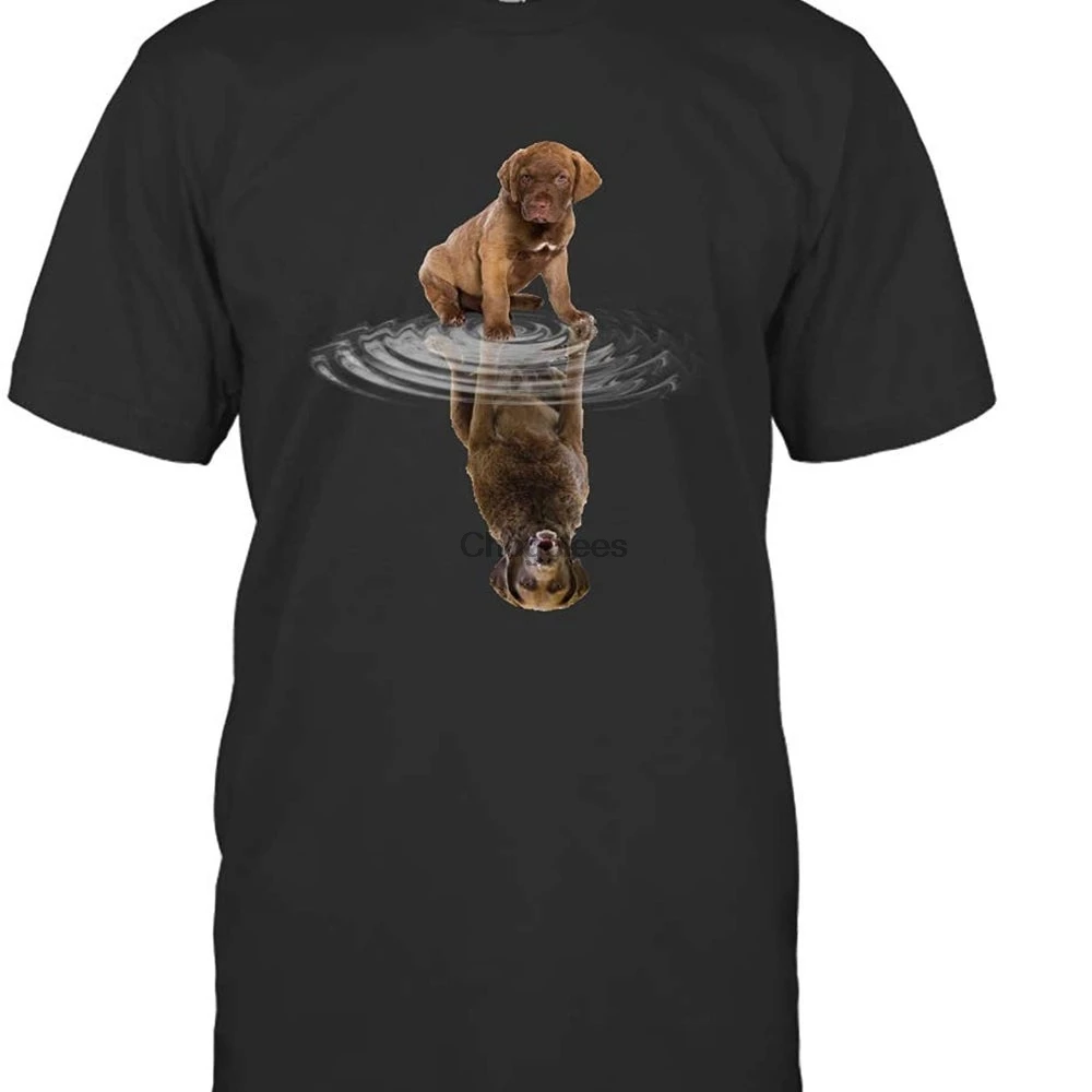 Забавная футболка с изображением чесапикэ Бей ретривера отражающей собаки |