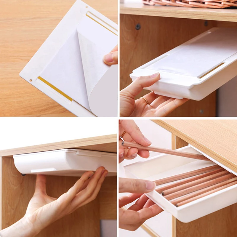 Самоклеящаяся подставка для карандашей настольный столик ящик хранения