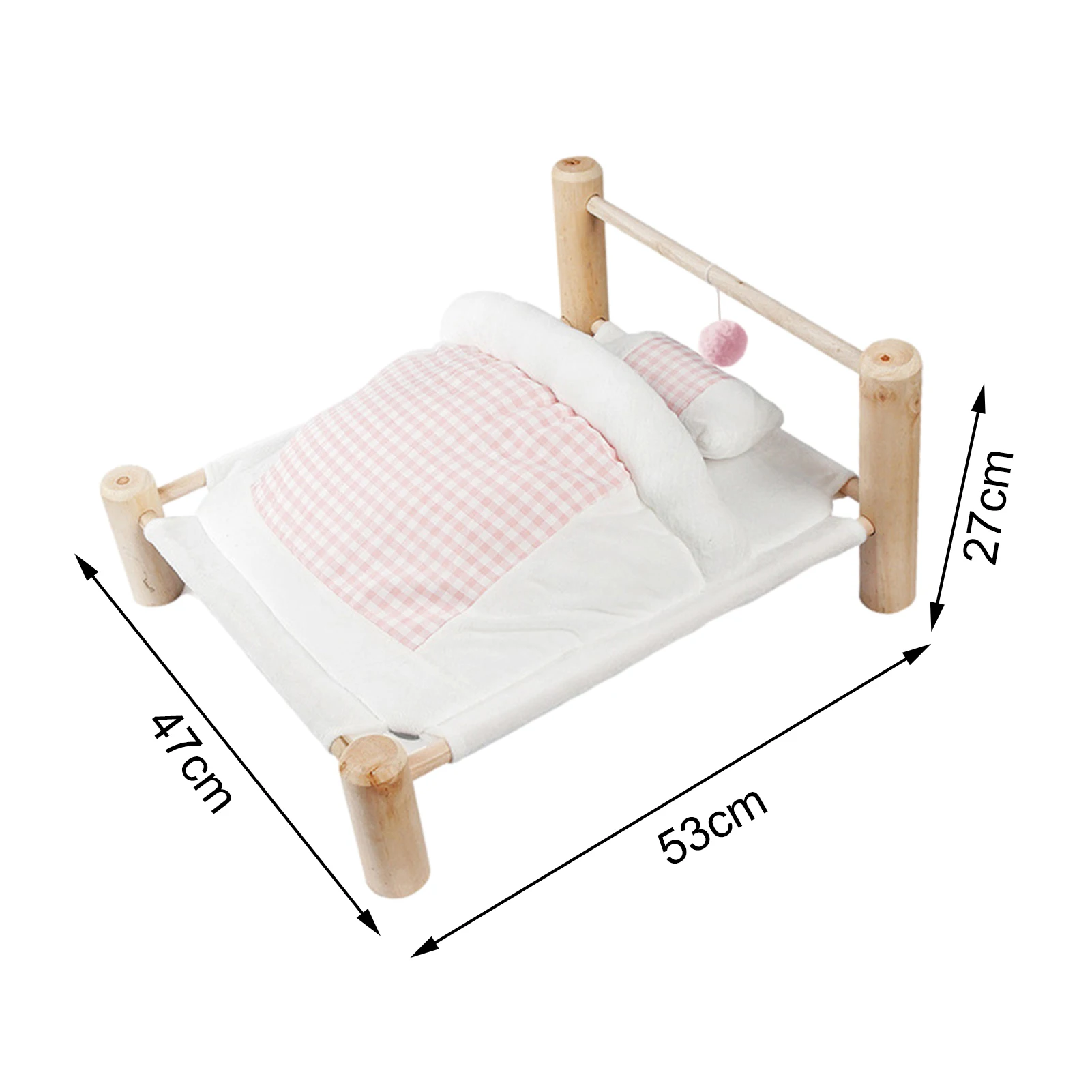 

New Pet Solid Wood Bed Cat Litter Air-conditioned Room Pet Bed Removable And Washable Small Dog Bed Cat Hammock Kennel