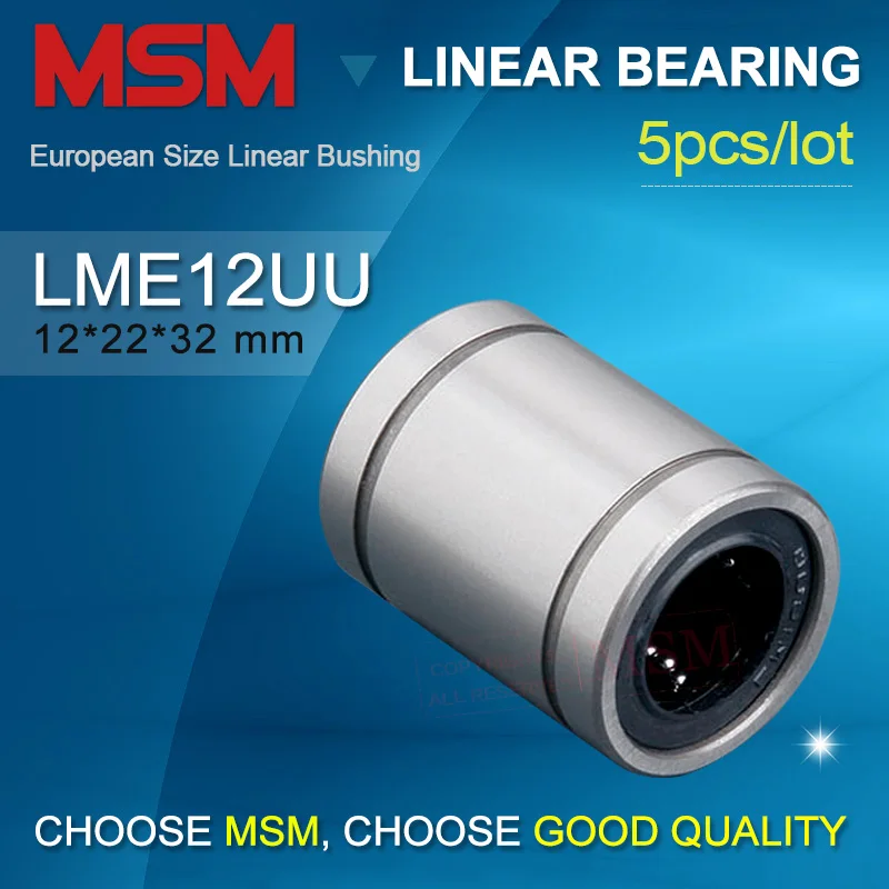 

5 шт. LME12UU линейный подшипник dr12 D22 L32, европейский стандарт, скользящий шариковый подшипник h6, стержень 12 мм, направляющий вал, 3d принтер, детали с ЧПУ