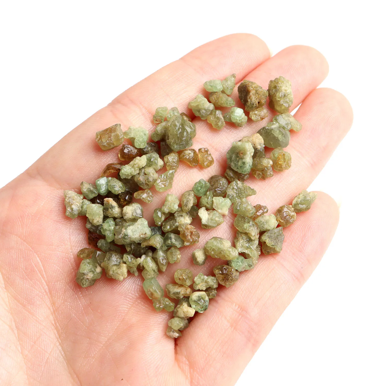 

50Ct/pack Natural Demantoid Gemstones Rough Green Fine Jewelry Minerals Ring Making Necklace Mounting Diy Collection