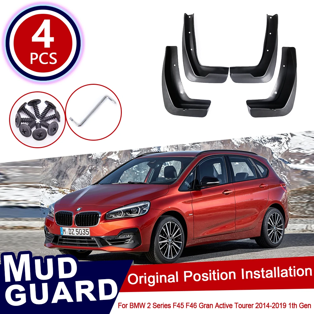 

For BMW 2 Series F45 F46 Gran Active Tourer 2014~2019 Car Mud Flaps Front Rear Mudguard Splash Guards Fender Mudflaps Flap 2015