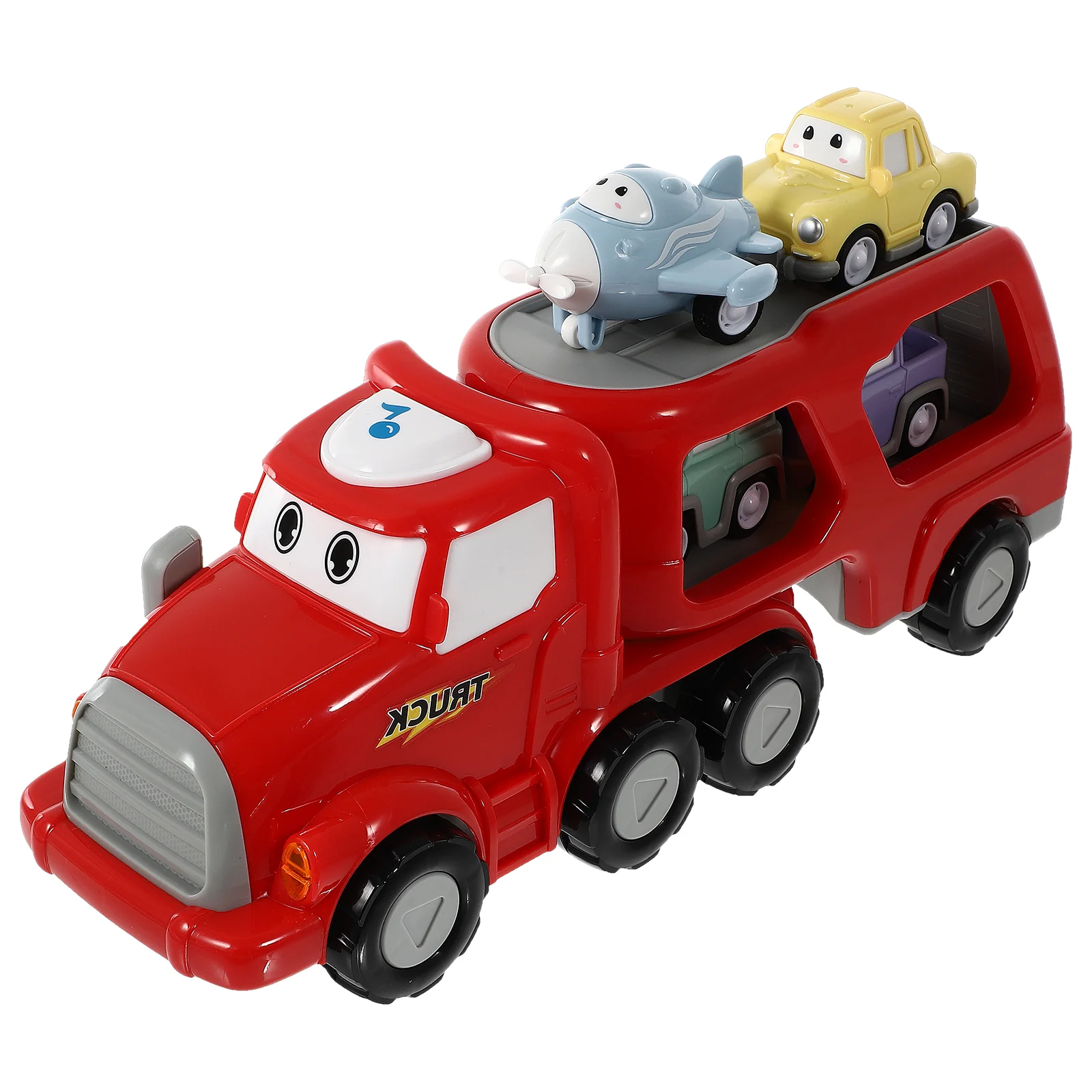 

1 Set Two- Layer Vehicle Plaything Pull-back Car Cartoon Engineering Car