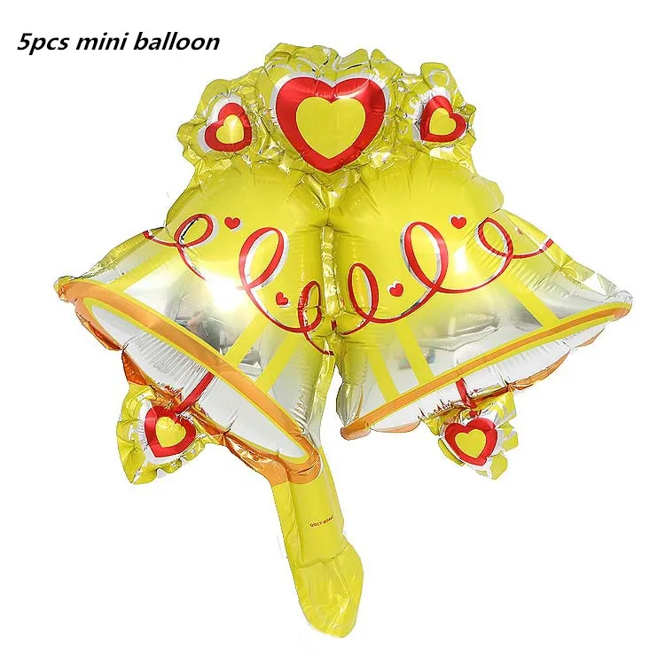 5pcs mini balloon 1 шт. веселые рождественские подарочные сумки Санта-Клаус Рождественская елка упаковочные сумки с новым годом рождественские конфеты сумки Navidad - Цвет: 5pcs mini balloon