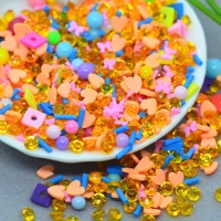 20 gram orange party color deco sprinkles polymer clay mixed decoration confetti nail art decorating not edible