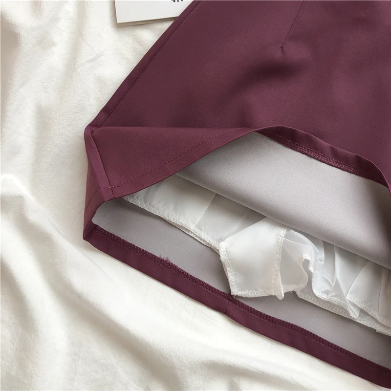 

Skirts Women Summer Solid Simple High Waist A-line Female Stylish Zipper All-match Korean Style Slim Students Elegant Ulzzang
