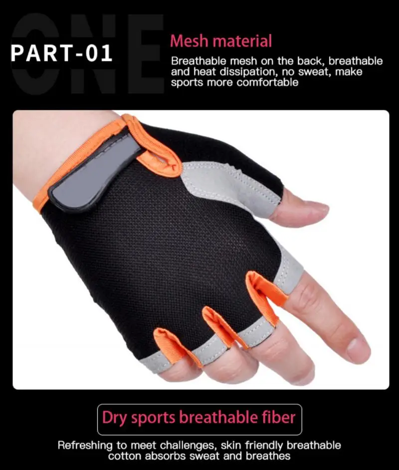 

Half Finger Cycling Gloves Anti-Slip Anti-sweat Bicycle Left-Right Hand Gloves Anti Shock MTB Road Bike Sports Fitness Gloves