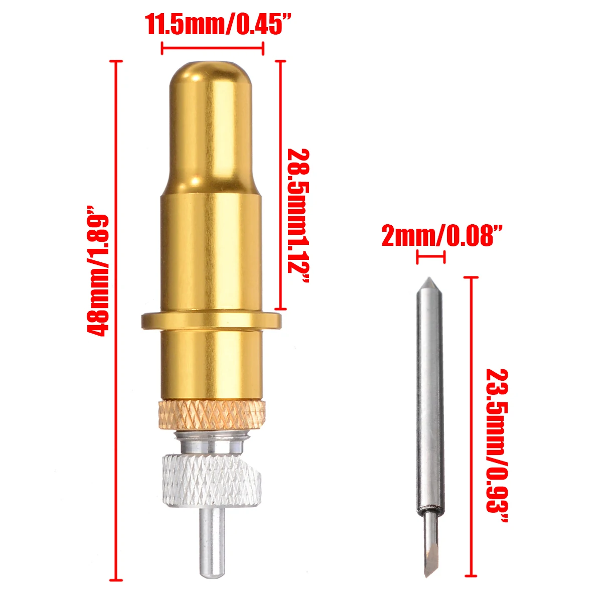 1 шт. прочный держатель лезвия плоттера золотой + 5 лезвий 45 градусов набор