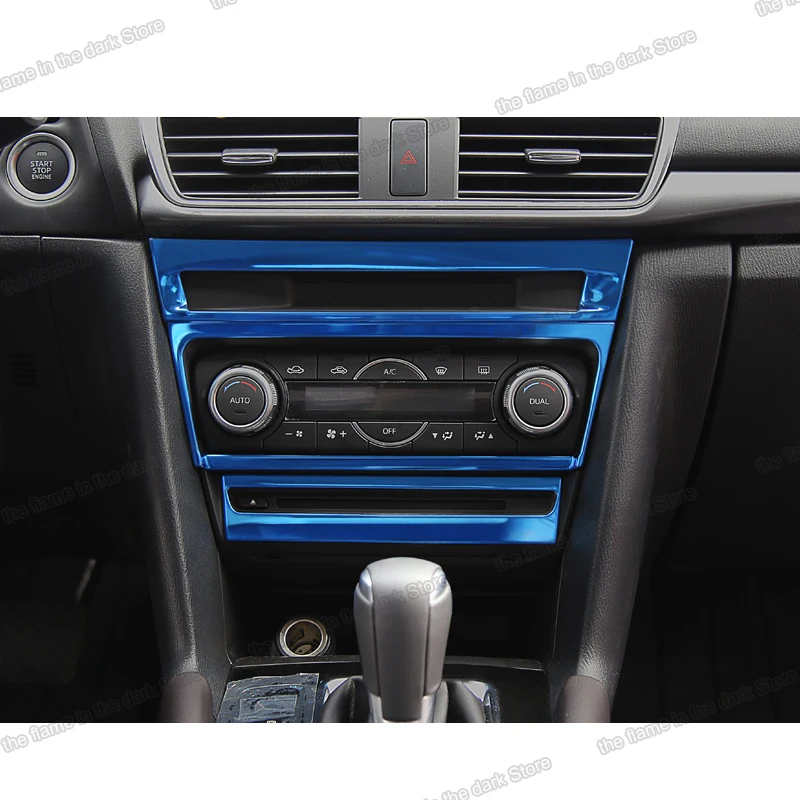 

lsrtw2017 car central control cd player air conditioning adjust Interior Trim For Mazda 3 Axela Accessories 2017 2018 2019 bn