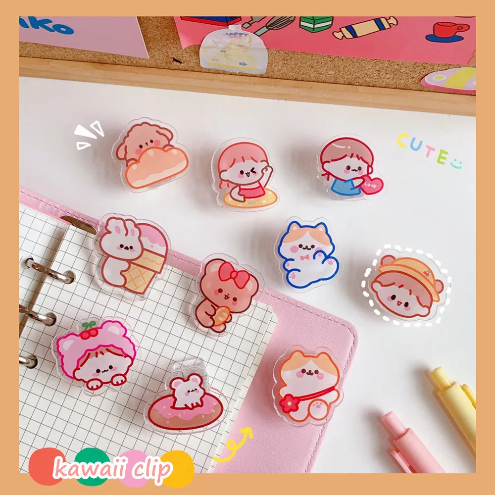 MINKYS Новое поступление милые 10 шт./Kawaii зажимы для бумаги декоративные закладки
