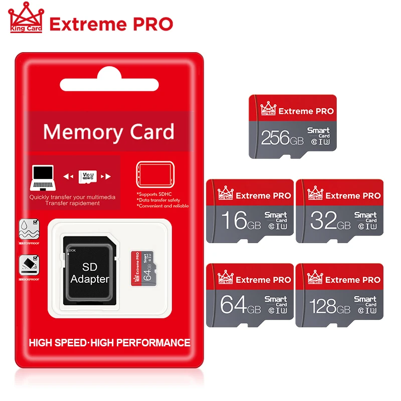 

Wholesale Free Customs logo 100 PCS / Lot Micro sd card 64GB 32GB 16GB 8GB 4GB 2GB 1GB SDHC Flash SD Memory card with packaging