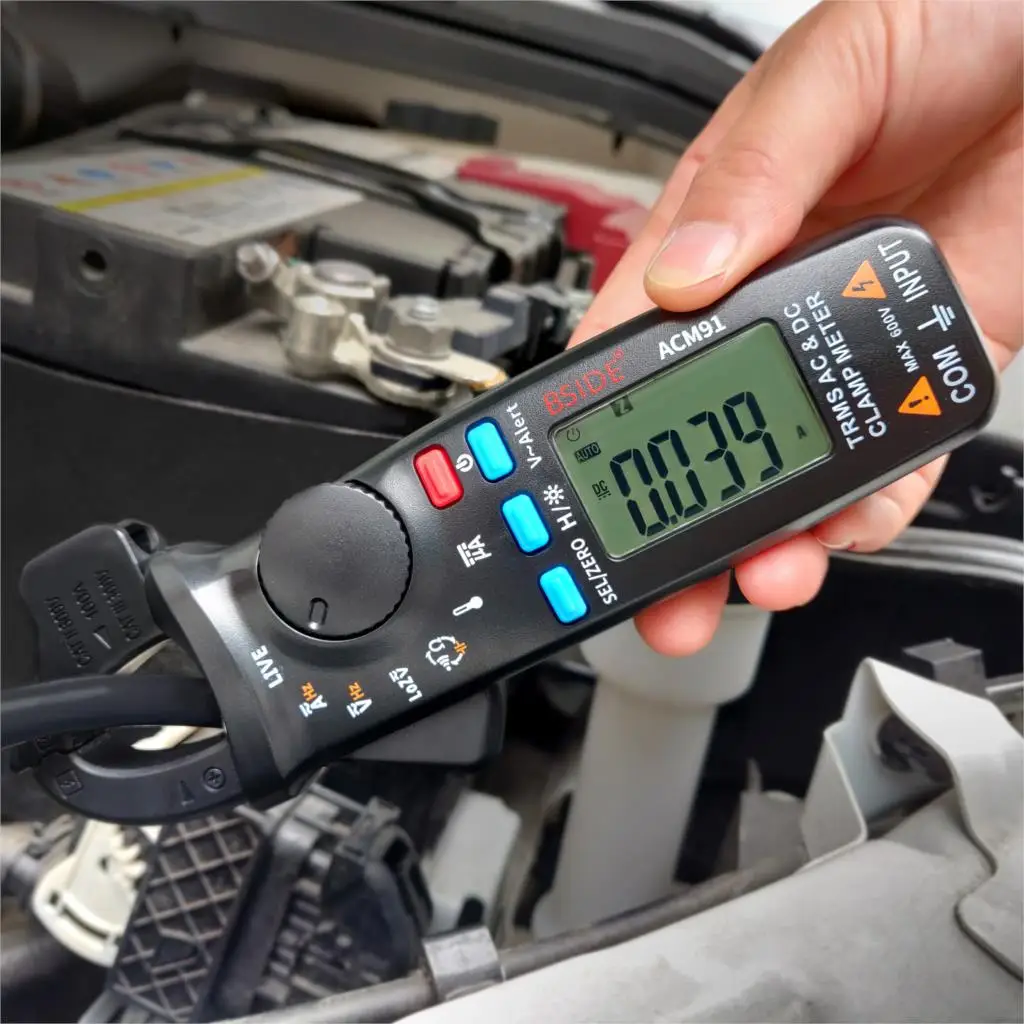 AC DC Клещи BSIDE ACM91 T RMS Цифровой Амперметр мультиметр точность 1mA 100A автомобилей