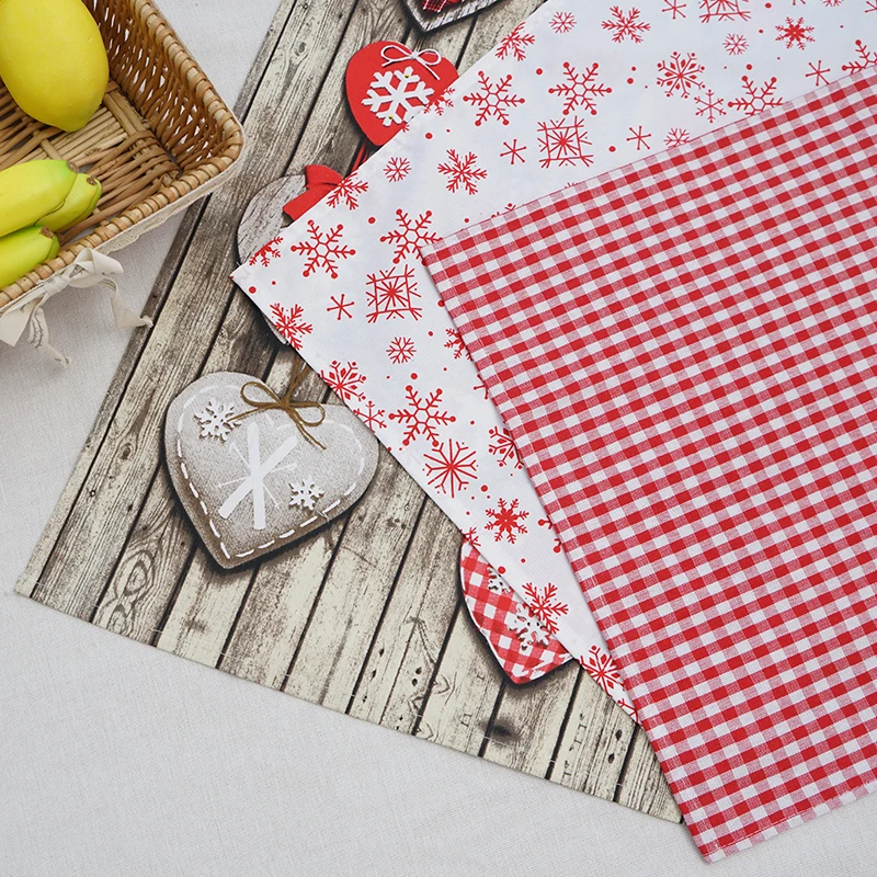 Рождественские столовые приборы из полиэстера и хлопка пасторальные коврики