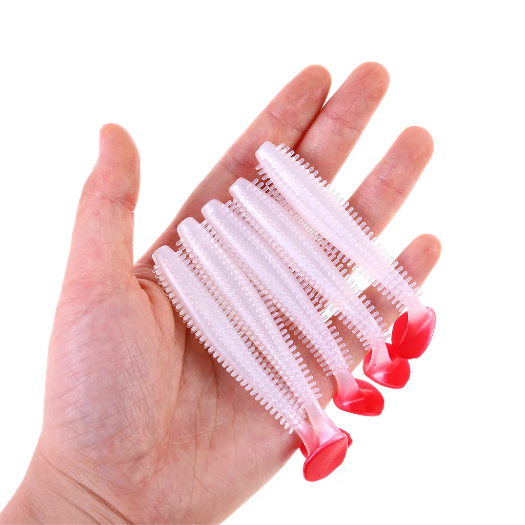 5 шт. кудрявые однохвостовые мягкие рыболовные приманки полихроматические