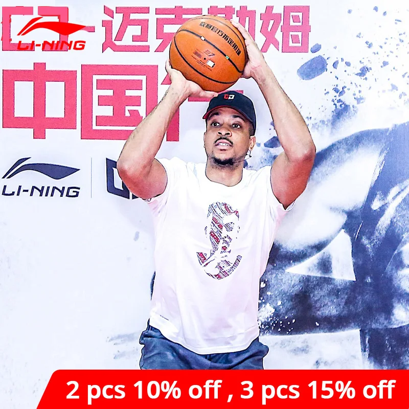 Мужская баскетбольная футболка Li-Ning Спортивная CJ McCollum из 66% хлопка с подкладкой