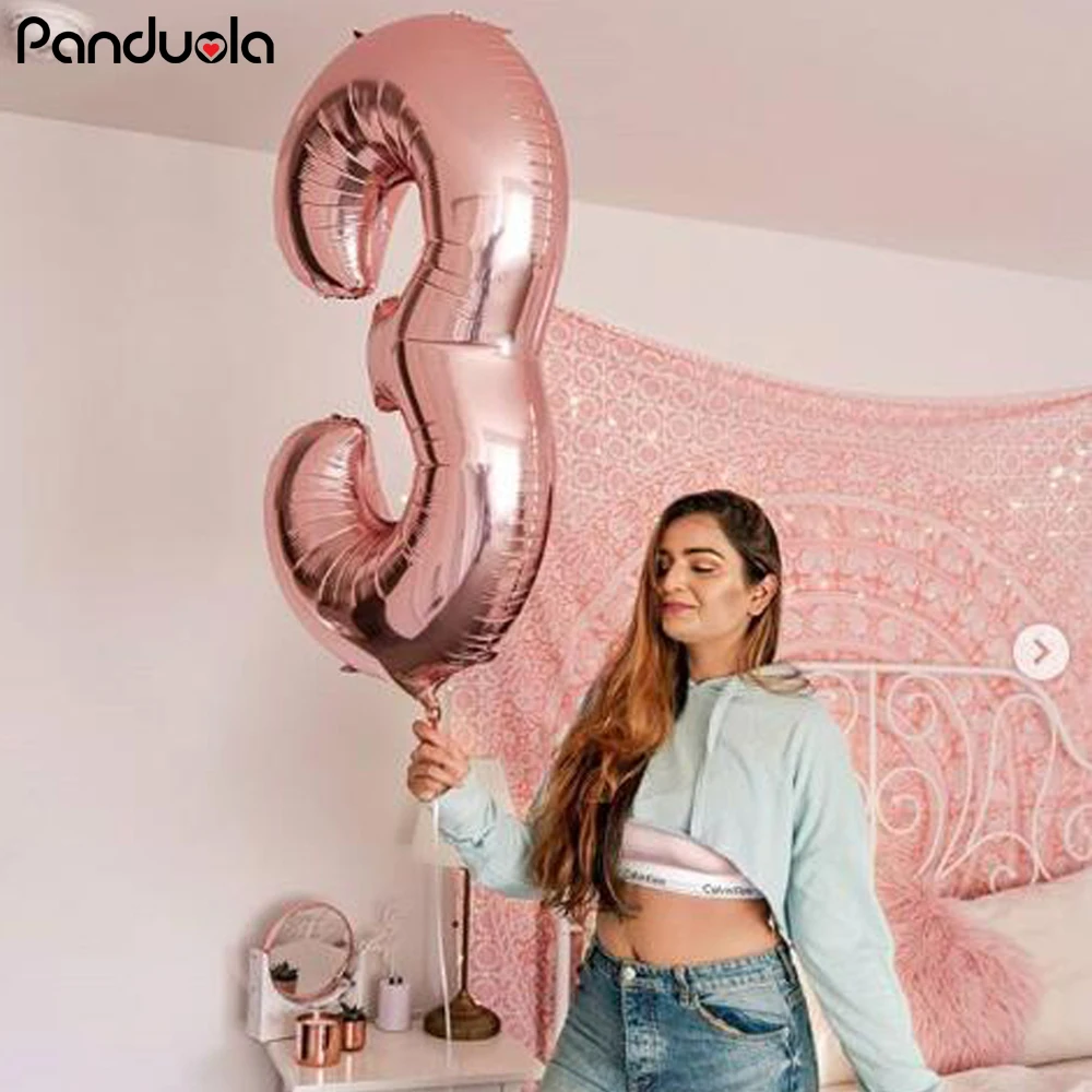 1 шт. розовое золото фотография девочки день рождения шар фигурка ребенка золотой