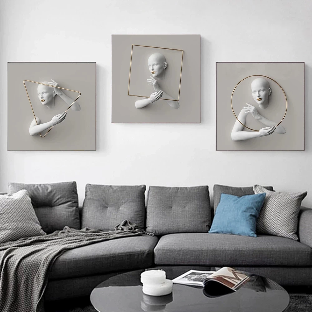 

Abstract Modern Figure Posters And Prints Nordic Figures Wall Art Canvas Paintings Pictures For Living Room Home Decor No Frame