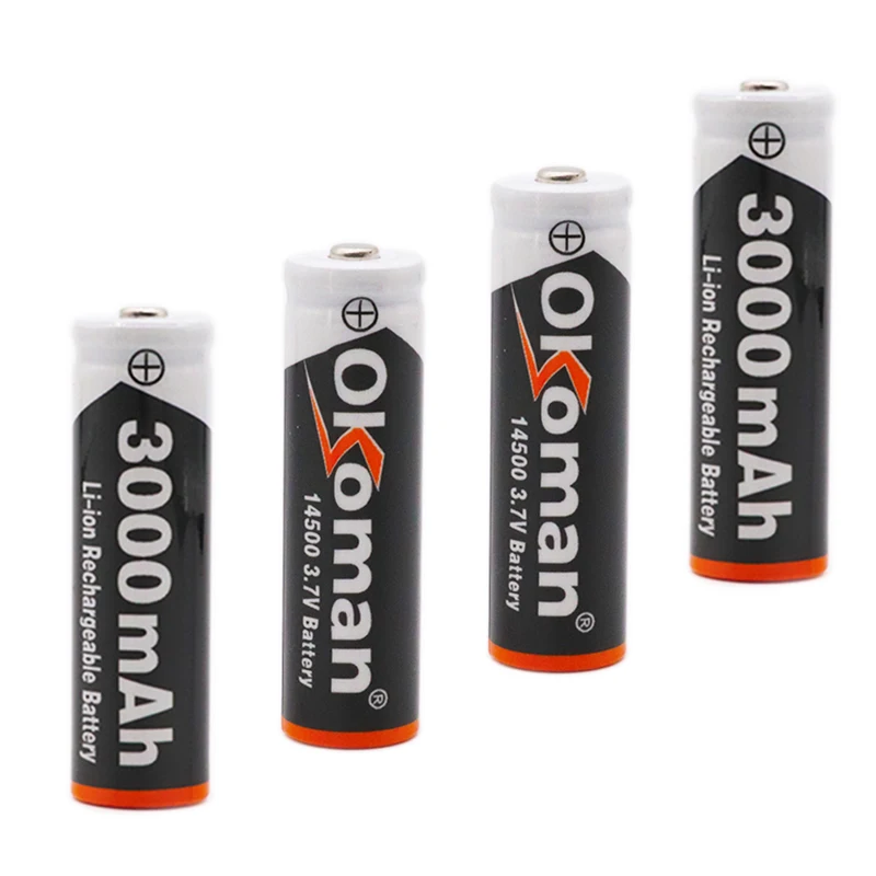 14500 3000mah 3 7 V литий-ионные аккумуляторные батареи и светодиодный фонарик