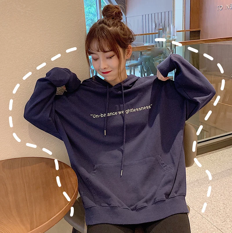 

Hoodie Women Spring and Autumn New Style Students Korean-style Loose Fashion Casual Thin Coat