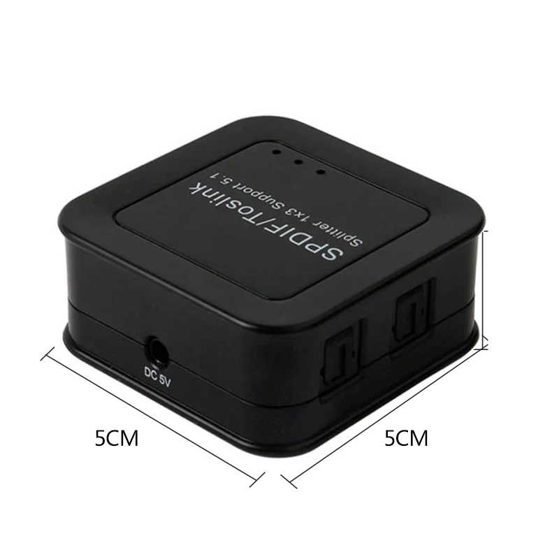 RISE-1x3 Цифровой оптический Spdif Toslink аудио сплиттер коммутатор с дистанционным