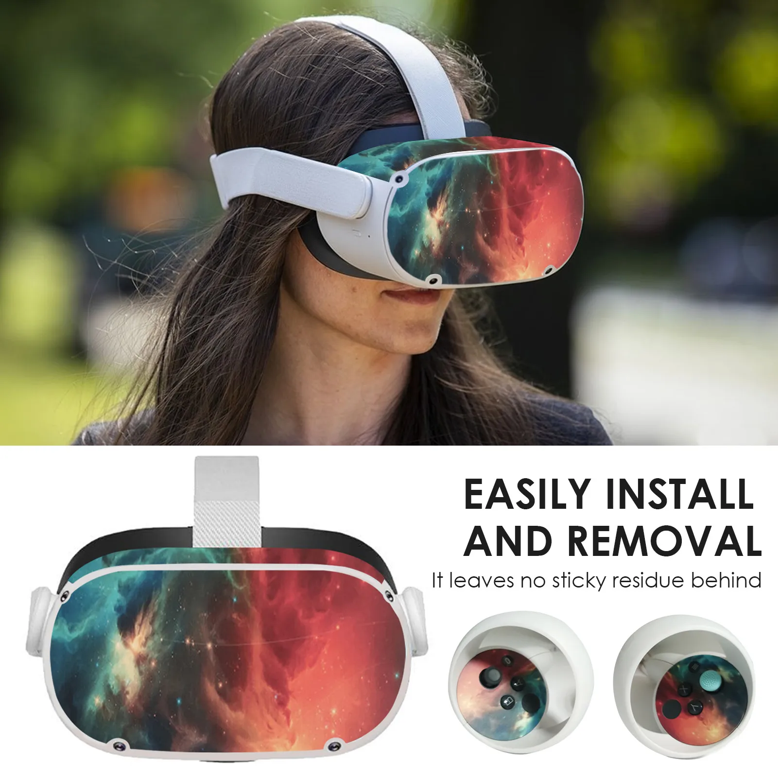 Новая наклейка s Skin для очков Oculus Quest 2 VR защитная пленка контроллеры с захватом