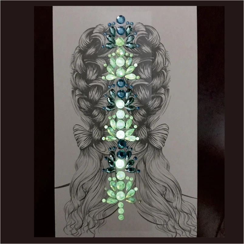 GDHJ03 1 шт. светящиеся в темноте Стразы блестящие украшения для волос наклейка