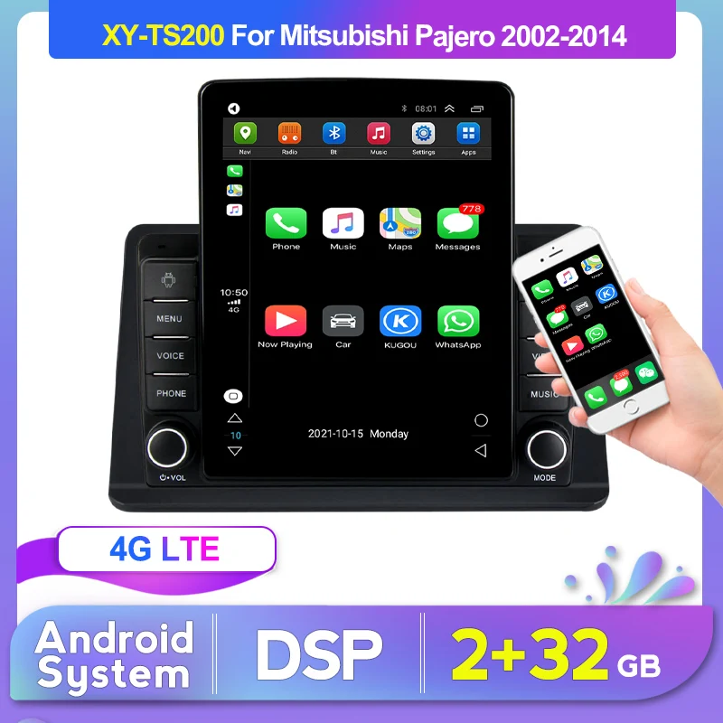 

Автомобильный радиоприемник, 9,5 дюймов, Android, для Mitsubishi Pajero Montero V31 Cheetah Kingbox 2002-2014, GPS-навигация, видео, стерео, Wi-Fi