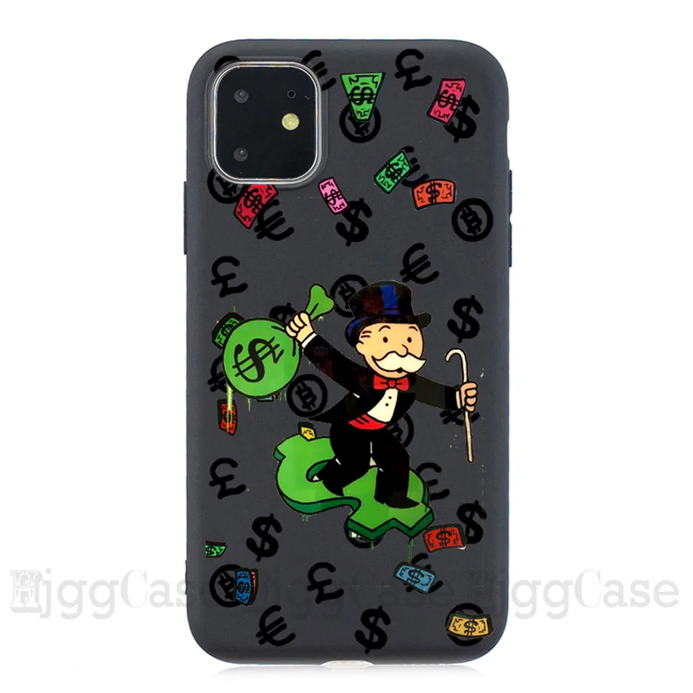 Мультяшный доллар Монополия Мягкий силиконовый чехол для iPhone 11 11 Pro Max X XR Xs Max 5S SE 6 7 8 Plus телефон coque fundas - Color: heise F4458