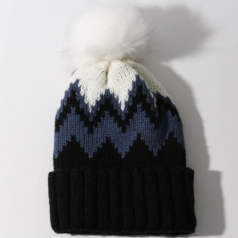 2019 шляпа женская осенняя и зимняя новая шерстяная дикие волосы шар вязаное