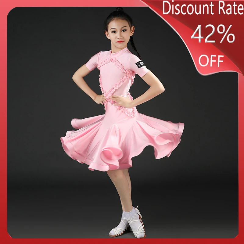 

2020 платье для латинских танцев, детская одежда для выступлений, стандартное платье для латинских соревнований для девочек, одежда для сальс...