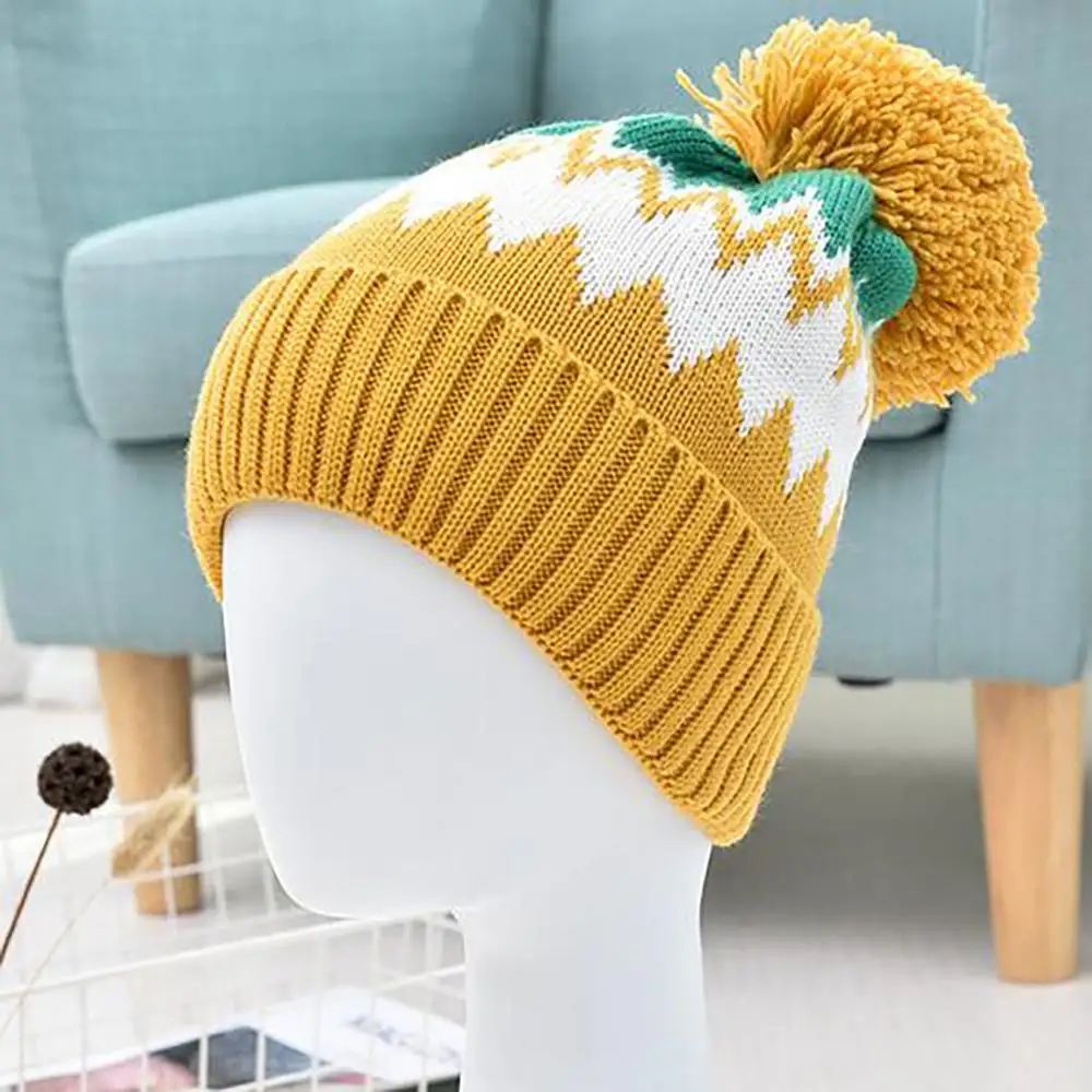 Новая модная женская теплая зимняя шапка с помпоном из искусственного меха