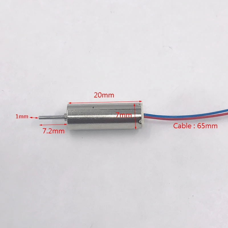 4 шт. 2CW + 2CCW 720 7 мм * 20 Мини Бессердечный электродвигатель постоянного тока 3 в 40000