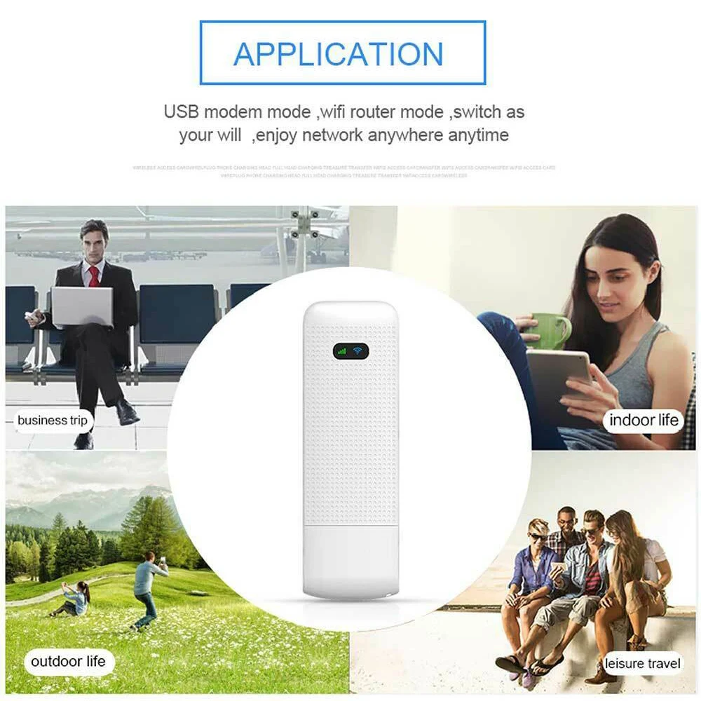 

4G LTE Router MiFi 150Mbps WIFI Wireless Router USB Modem with SIM Card Slot for iPhone Smartphone iPad PC Laptop
