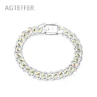 Браслет AGTEFFER из серебра 925 пробы для мужчин и женщин, 10 м, ювелирные изделия для помолвки и вечевечерние НКИ на свадьбу
