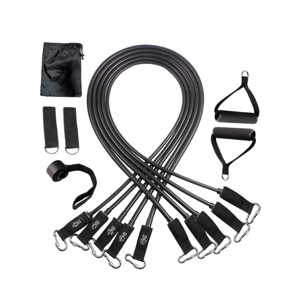 

11Pcs Set Resistance Bands Workout Home Exercise Yoga Fitness Training Tubes