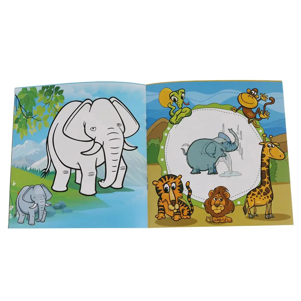 Новые 22 страницы милые животные стиль живопись Рисование убить время будет