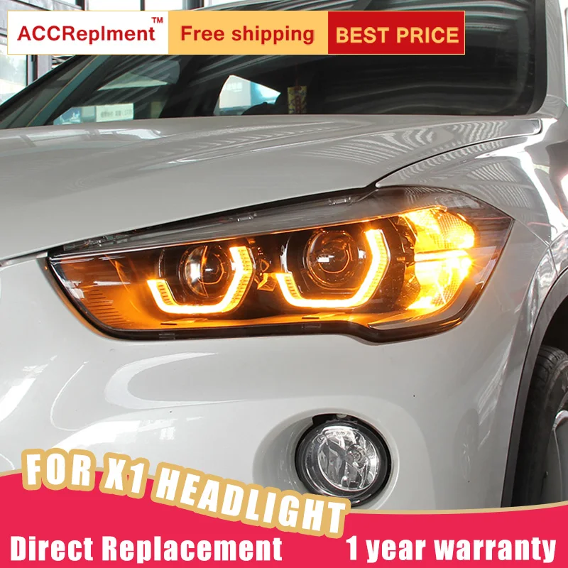 

2Pcs LED Headlights For BMW X1 2016-2020 led car lights Angel eyes xenon HID KIT Fog lights LED Daytime Running Lights
