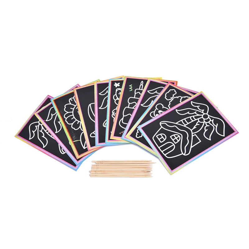 Детские скретч наклейки скребковая живопись образование и обучающие игрушки для