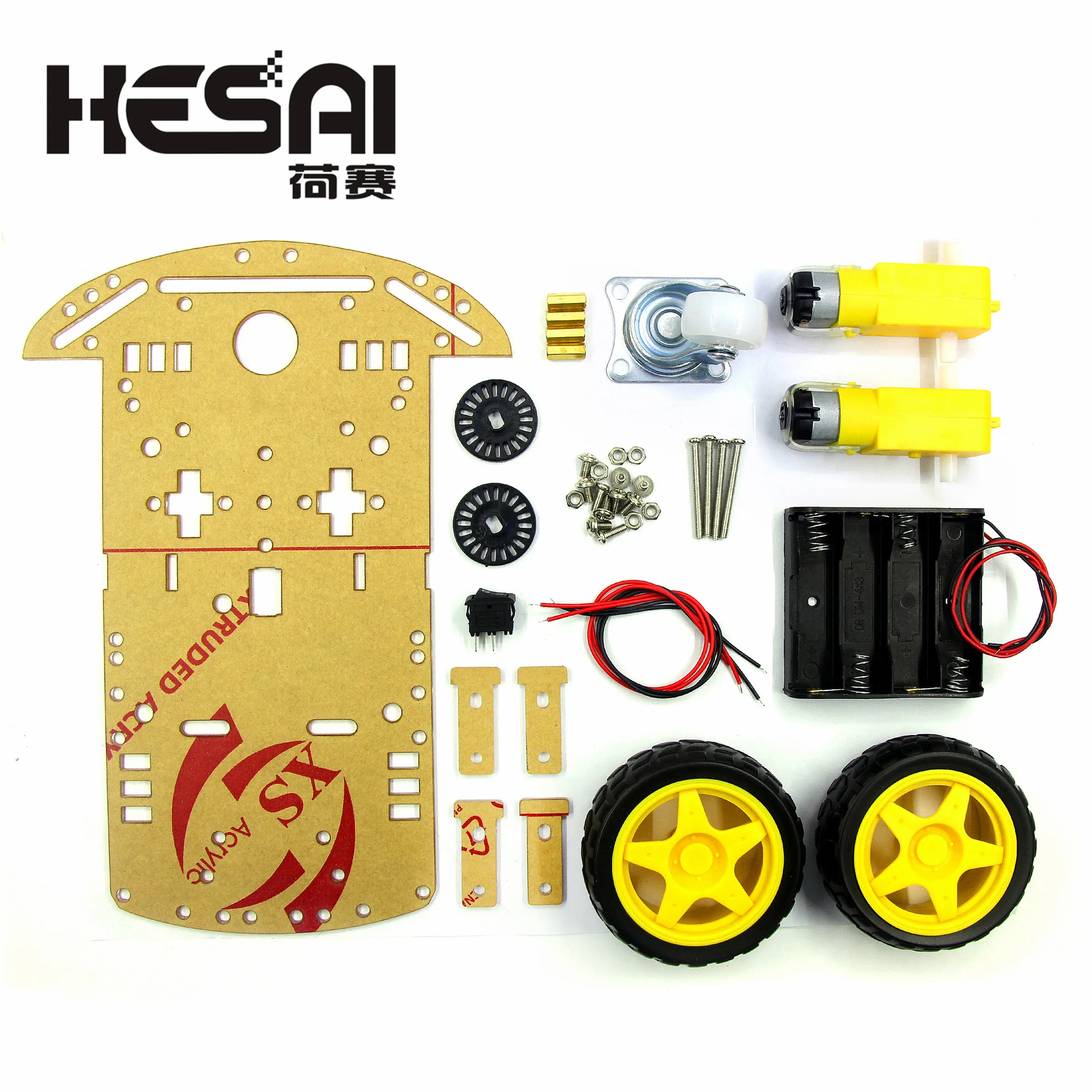 

Tracking vehicle intelligent robot vehicle 2WD motor chassis kit battery box with speed encoder for Arduino DIY Kit