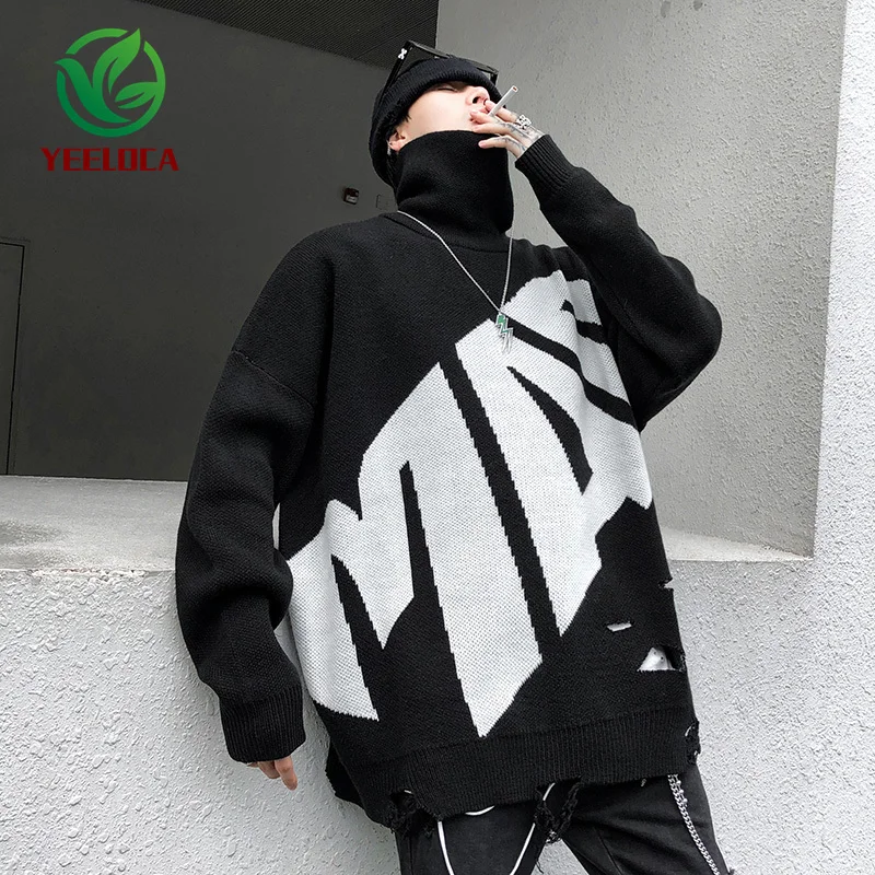 2019 дропшиппинг большой буквенный свитер для мужчин хип хоп дикий негабаритный