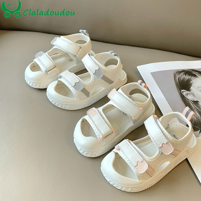 

12-16cm Brand Little Girls Boys Casual Sandals,Soft Gray Pink Closed Toe Toddler Beach Sandals,Breathable Mesh Infant Walkers