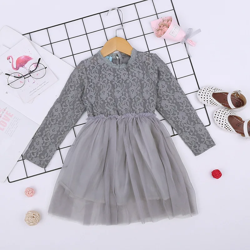 Новинка 2019 года сезон весна-осень платье с длинными рукавами для девочек на день