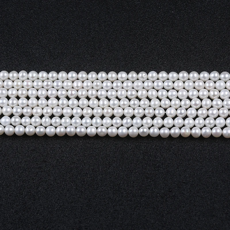 

6-7mm Factory Bull Natural Freshwater White Round Pearls