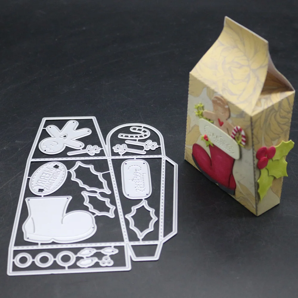 

YINISE SCRAPBOOK Metal Cutting Dies For Scrapbooking Stencils GIFT BOX BAG DIY PAPER Album Cards Making Embossing Die CUT Cuts