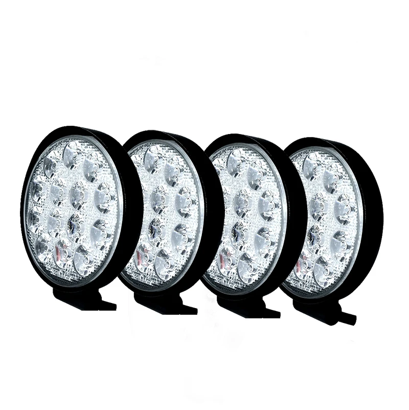 Фары для мотоцикла светодиодные 12 В 42 Вт круглые рабочие точечные фары мото