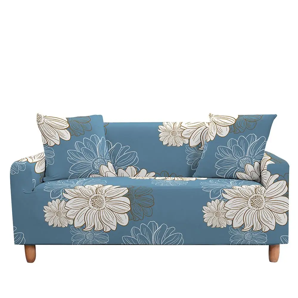 Нескользящий эластичный чехол для дивана с тропическими листьями мягкий