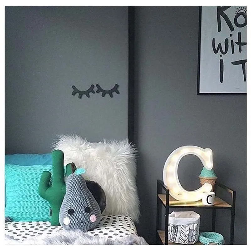 Светодиодная Ночная лампа сделай сам с белыми буквами креативный светильник на