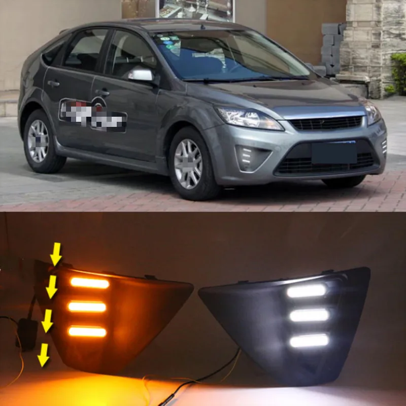 Чехол для светодиодной противотуманной фары с желтым указателем поворота Ford Focus 3