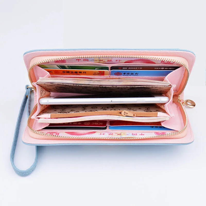 Новинка 2021 женские кошельки кожаные Женский Длинный кошелек на молнии женский