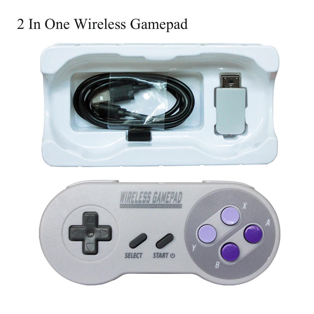 Беспроводные джойстики 2 4 ГГц Джойстик контроллер для SNES Super Nintendo Classic MINI консоль